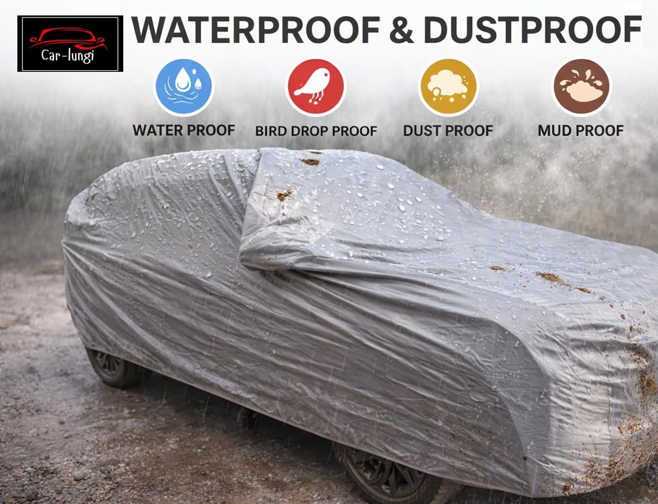 CARLUNGI car body cover &mdash; water beading on fabric