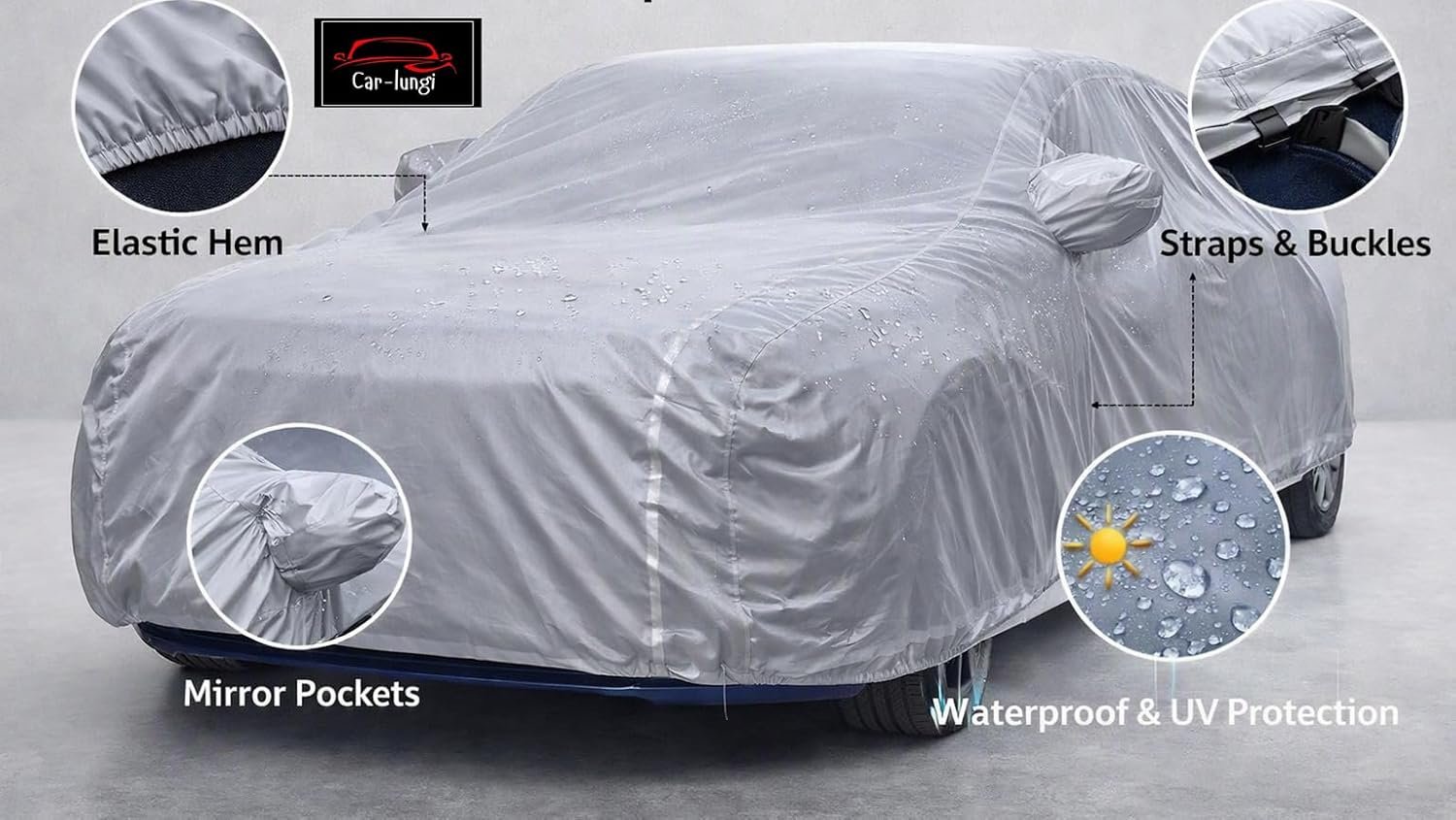 CARLUNGI car body cover fabric close-up